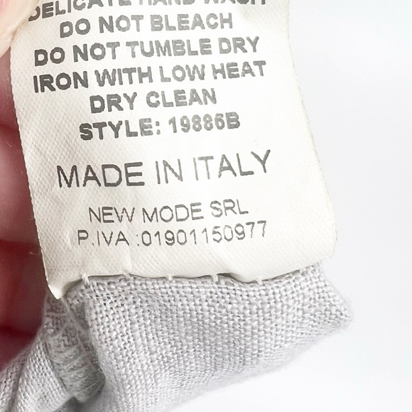 Bellambra Italy Linen Dress LT GREY TIERED SIZE MEDIUM - Picture 6 of 7